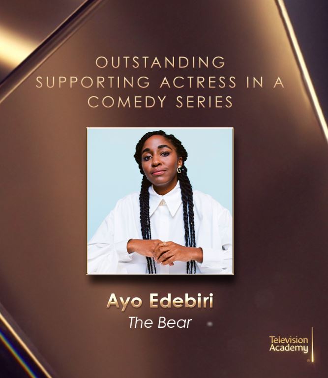 Ayo Edebiri Emmy Awards Bear 